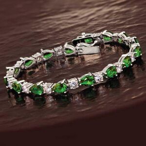 STAUER Sterling Silver Helenite Bracelet